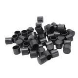 50 Pcs Rubber PVC Flexible Round End Cap 12mm Foot Cover