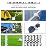 50 Pcs Bungee Cord Elastic Ties for Marquees, Tents, Banners (White)