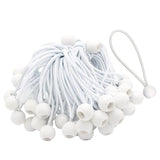 50 Pcs Bungee Cord Elastic Ties for Marquees, Tents, Banners (White)