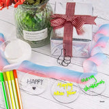 50 Pcs Clear Acrylic Blanks Keychain Necklace Pendant for DIY Projects