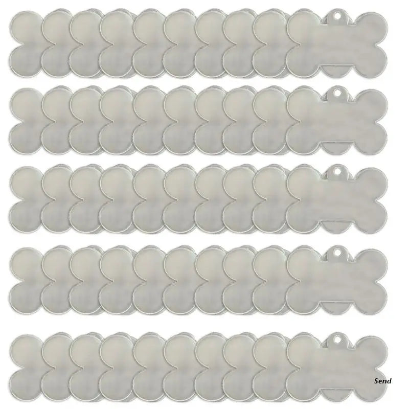 50 Pcs Clear Acrylic Blanks Keychain Necklace Pendant for DIY Projects