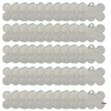 50 Pcs Clear Acrylic Blanks Keychain Necklace Pendant for DIY Projects