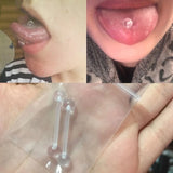 50 Pcs Clear Piercing Retainers Nose Tongue Nipple Belly Rings Eyebrow Lip Nose