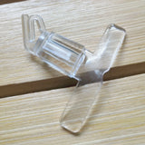 50 Pcs Clear View Elastic-C Circle Plastic Ring Display Holder Stand