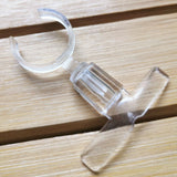 50 Pcs Clear View Elastic-C Circle Plastic Ring Display Holder Stand
