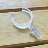 50 Pcs Clear View Elastic-C Circle Plastic Ring Display Holder Stand