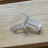 50 Pcs Clear View Elastic-C Circle Plastic Ring Display Holder Stand