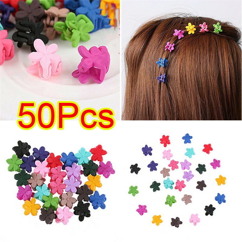 50 Pcs Flower Hair Clip Bow Hair Claws for Girls Kids