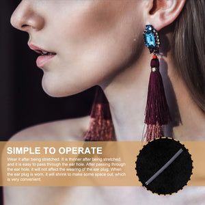 50 Pcs Clear Ear Sleeve Earrings Sports Rubber Earring Backs