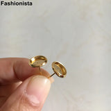 50 Pcs Gold Brass Earrings Cups, DIY Earrings Supplies - AB