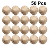 50 Pcs Wooden Square Beads DIY Beading Kits for Bracelets