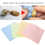 50 Pcs Jewelry Cleaning Polishing Cloth for Platinum Silver