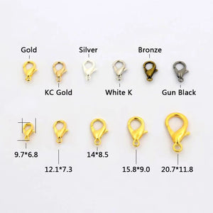 50 Pcs KC Toggle Lobster Clasp Hook for Jewelry Making
