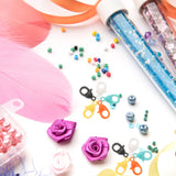 50 Pcs Key Chain Accessories Jewelry Findings Kit DIY Accessory