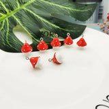 50 Pcs 3D Mushroom Charms Flatback Resin Cabochons for Earrings Keychain DIY
