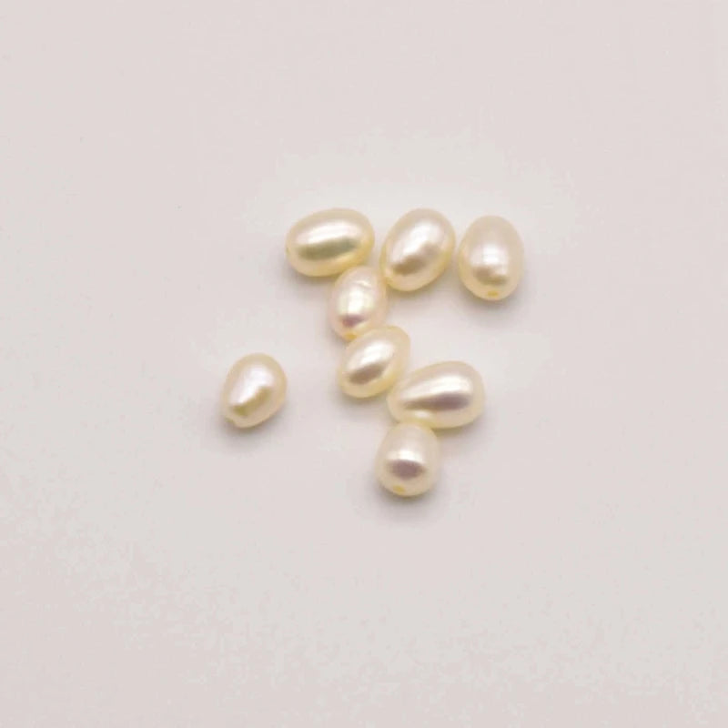 50 Pcs/Lot 3mm 4mm Natural Rice-Shaped Freshwater Pearls JA0250
