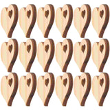 50 Pcs Love Wood Chips Crafts DIY Unfinished Wooden Heart Supplies
