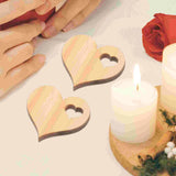 50 Pcs Love Wood Chips Heart Slices Crafts DIY Home Decor Unfinished Wooden