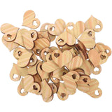 50 Pcs Love Wood Chips Heart Slices Crafts DIY Home Decor Unfinished Wooden