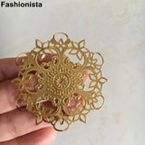 50 Pcs Metal Filigree Flowers Gold/Steel/Bronze Ornament