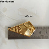 50 Pcs Silver Filigree Rhombus Charms 25x43mm for Earrings DIY