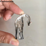 50 Pcs Metal Giraffe Charms 29*42.7mm Zinc Alloy Pendant Antique Animal DIY