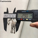 50 Pcs Metal Giraffe Charms 29*42.7mm Zinc Alloy Pendant Antique Animal DIY