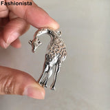 50 Pcs Metal Giraffe Charms 29*42.7mm Zinc Alloy Pendant Antique Animal DIY