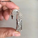50 Pcs Metal Giraffe Charms 29*42.7mm Zinc Alloy Pendant Antique Animal DIY