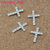 50 Pcs Cross Rhinestone Pendants DIY Accessories