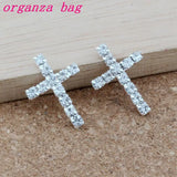 50 Pcs Cross Rhinestone Pendants DIY Accessories