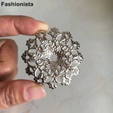 50 Pcs Metal Stamping Filigree Flowers 45mm DIY Jewelry Findings