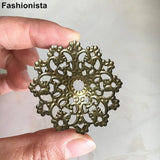 50 Pcs Metal Stamping Filigree Flowers 45mm DIY Jewelry Findings