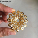 50 Pcs Metal Stamping Filigree Flowers 45mm DIY Jewelry Findings