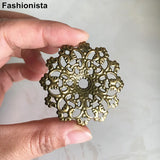 50 Pcs Metal Stamping Filigree Flowers 45mm DIY Jewelry Findings