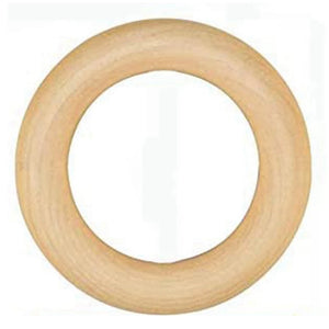 50 Pcs 70mm Wood Rings Unfinished Macrame Wooden Ring DIY Craft Pendant