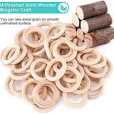 50 Pcs 70mm Wood Rings Unfinished Macrame Wooden Ring DIY Craft Pendant
