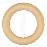 50 Pcs 70mm Wood Rings Unfinished Macrame Wooden Ring DIY Craft Pendant