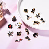 50 Pcs Drip Oil Alloy Pendant Necklace Earrings DIY Jewelry Accessories