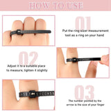50 Pcs Ring Sizer Set 1-17 US Rings Size Plastic Finger Gauge For Women Men
