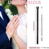 50 Pcs Ring Sizer Measuring Set 1-17 US Rings Size Plastic Finger Sizing Gauge