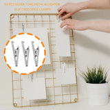 50 Pcs Silver Tone Metal Clip Wire Binder Clips for Paper Document Office Supply