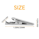 50 Pcs Silver Tone Metal Clip Wire Binder Clips for Paper Document Office Supply