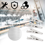 50 Pcs Silver Tone Metal Clip Wire Binder Clips for Paper Document Office Supply