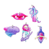 50 Pcs Spooky Valentine Charms Crystal Acrylic Jewelry Findings