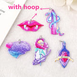 50 Pcs Spooky Valentine Charms Crystal Acrylic Jewelry Findings