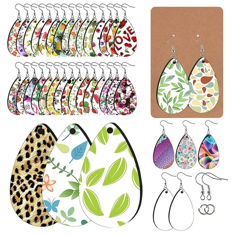 50 Pcs Sublimation Earring Blanks for DIY Projects