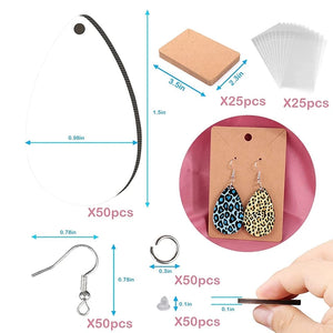 50 Sublimation Earring Blanks for Women Girls DIY Earring Project
