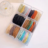 50 Pcs Womens Elastic Hair Ties Seamless Ponytail Holders Soft Stretchy