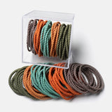 50 Pcs Womens Elastic Hair Ties Seamless Ponytail Holders Soft Stretchy